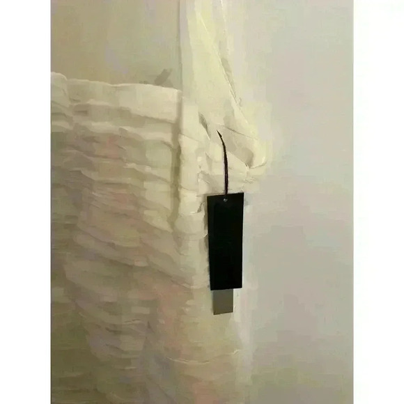 NWT Halston Heritage Women's Cocktail High Neck Fitted Ruched Dress, 6 - Picture 6 of 9